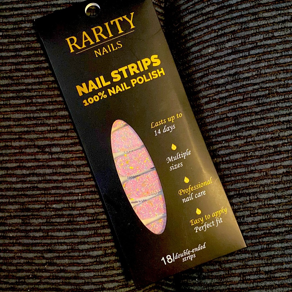 Rarity Nail Wraps Pink Glitter